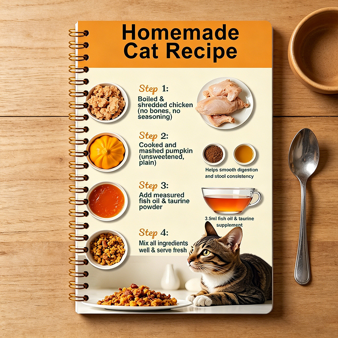 Meal Prep Book - Healthy Homemade Cat Food Recipe Book