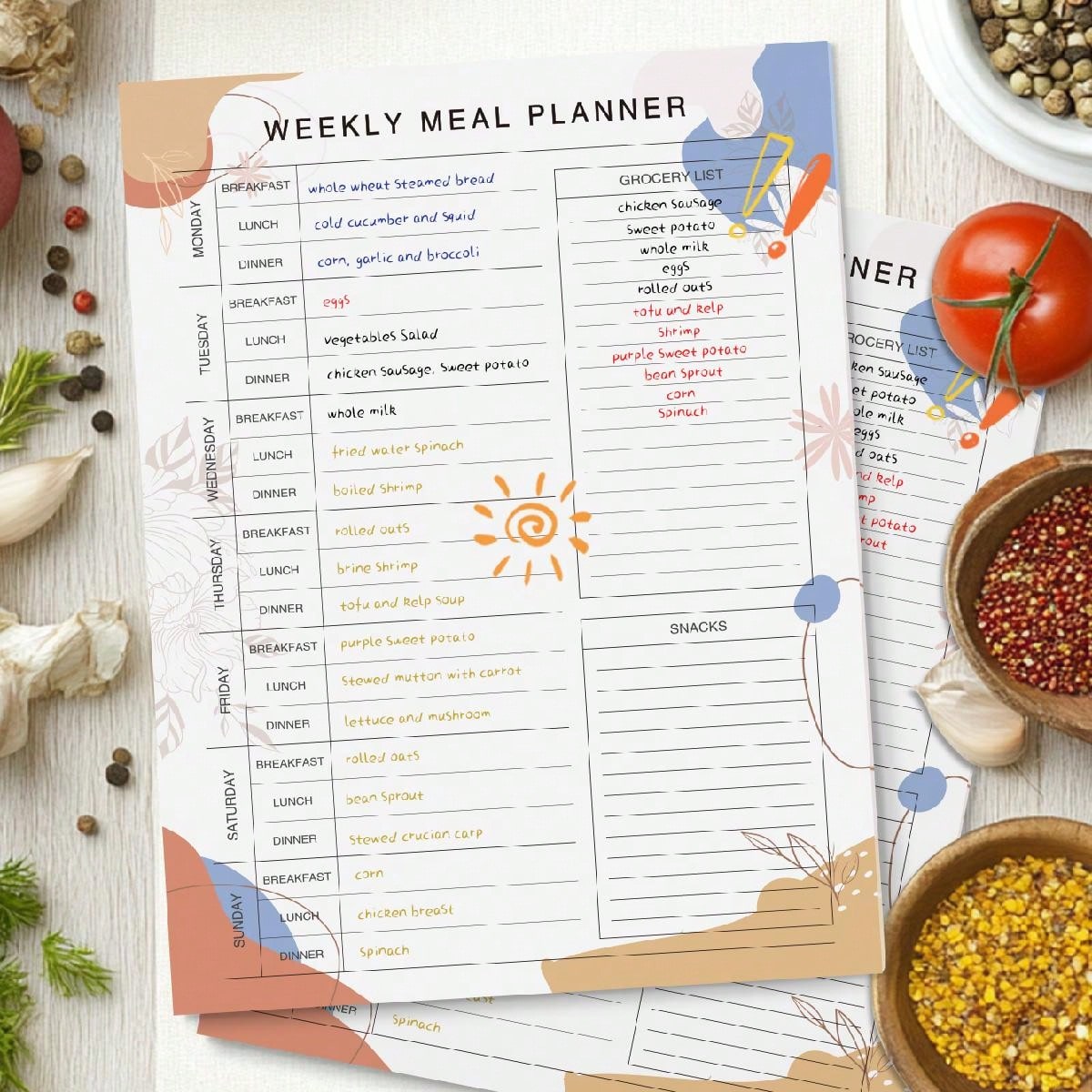 Magnetic Weekly Meal Planner P – обзор и цена Meal Prep Book