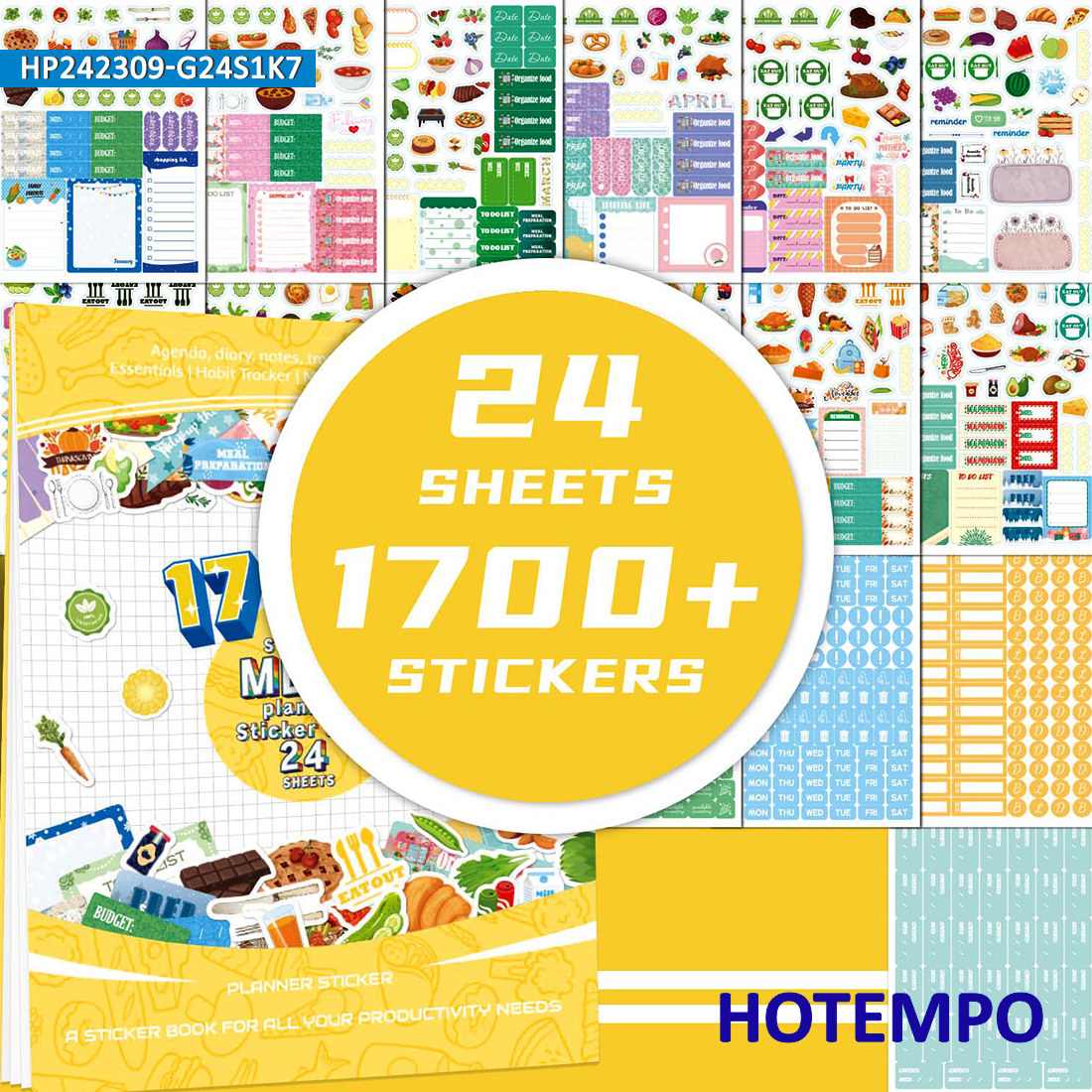 1700PCS Planning Stickers Book – обзор и цена Meal Prep Book