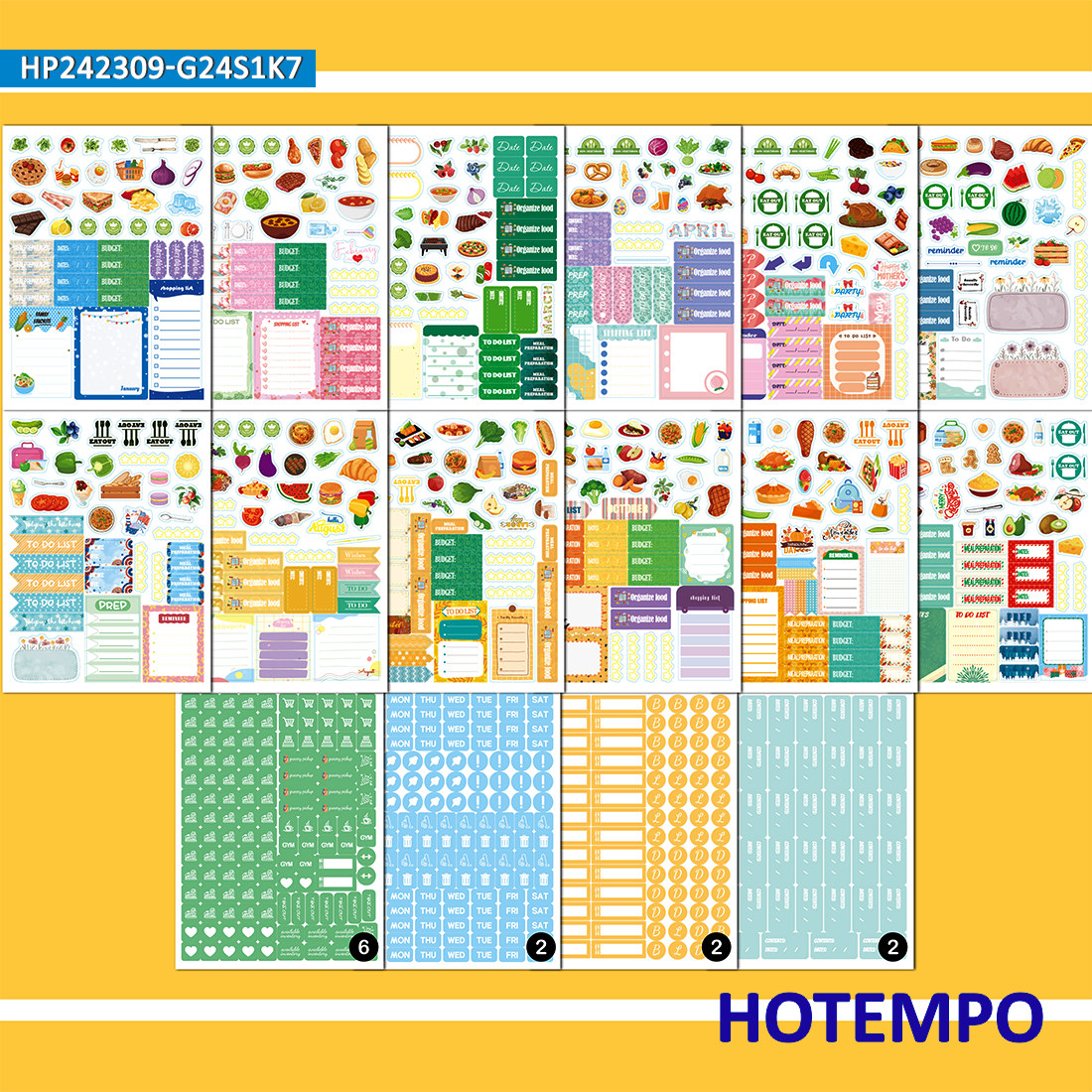 1700PCS Planning Stickers Book – обзор и цена Meal Prep Book