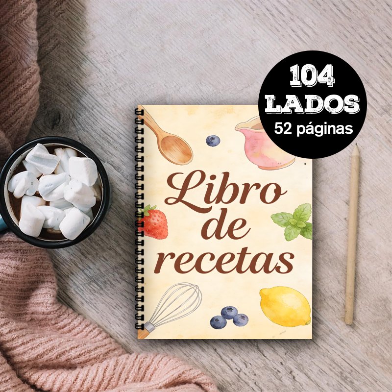 A5 Paper Spanish Recipe Book,  – обзор и цена Meal Prep Book