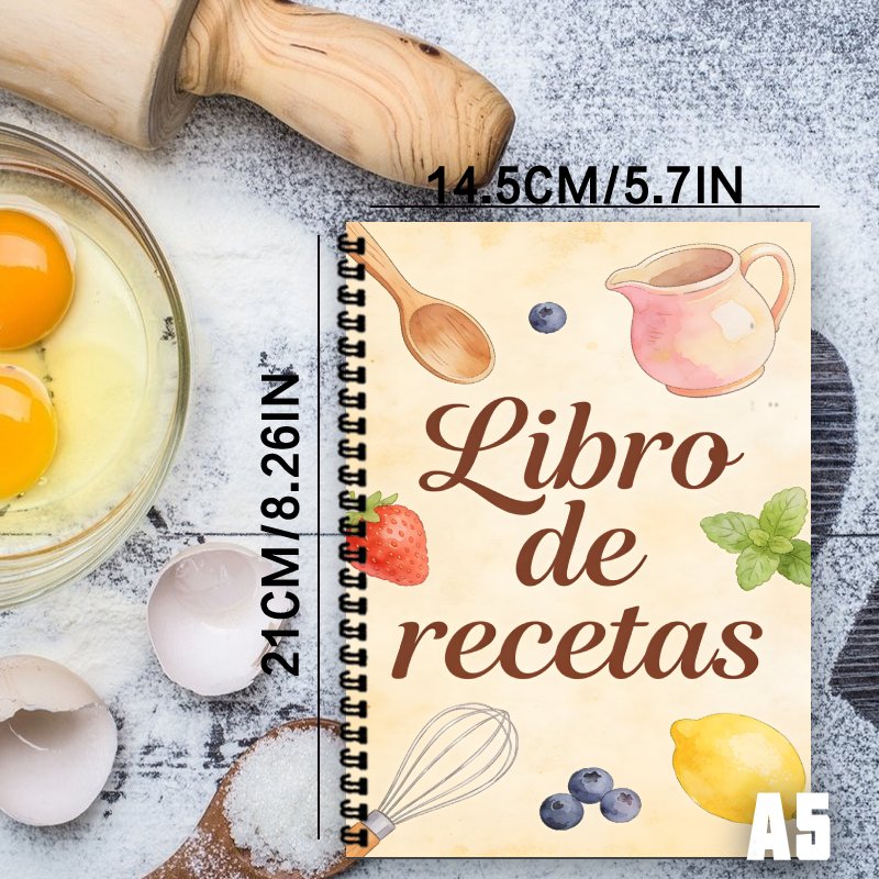 A5 Paper Spanish Recipe Book,  – обзор и цена Meal Prep Book